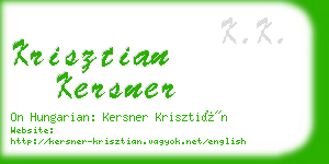 krisztian kersner business card